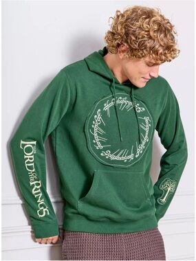 Green The Lord of the Rings Graphic Pullover Hoodie